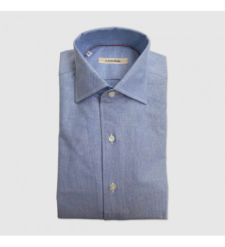 chemise-en-coton-oxford-bleu-pour-homme